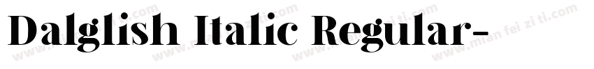Dalglish Italic Regular字体转换